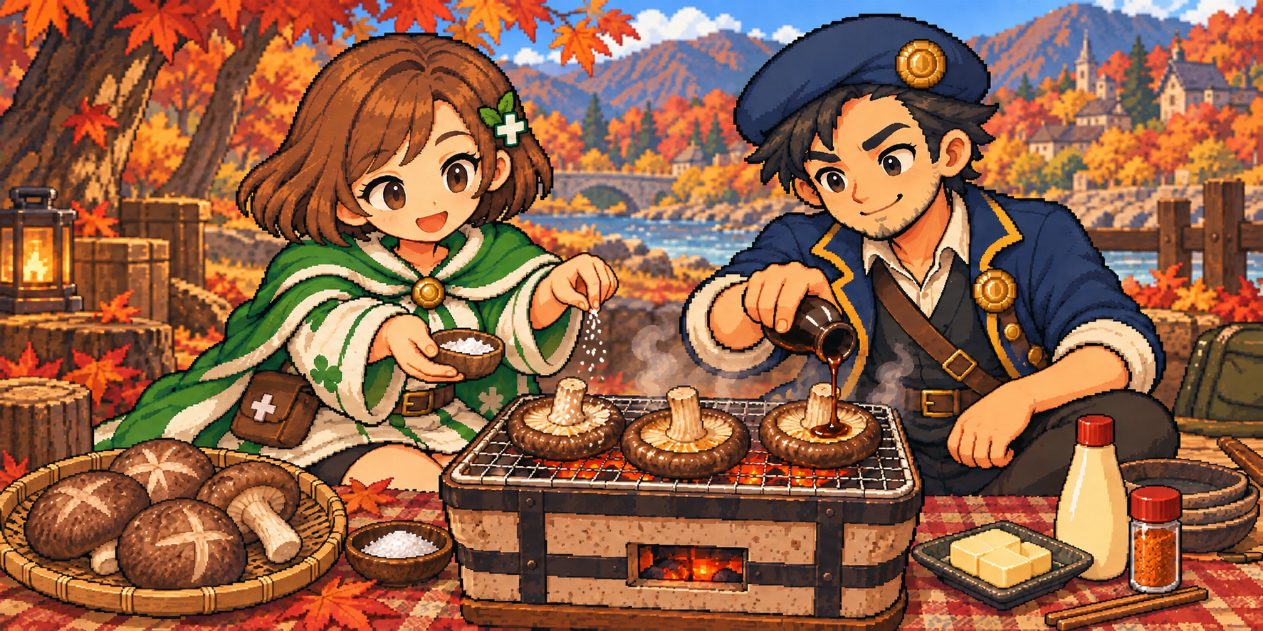 生しいたけの食材紹介イラスト