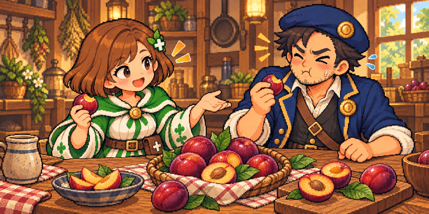 すももの食材紹介イラスト