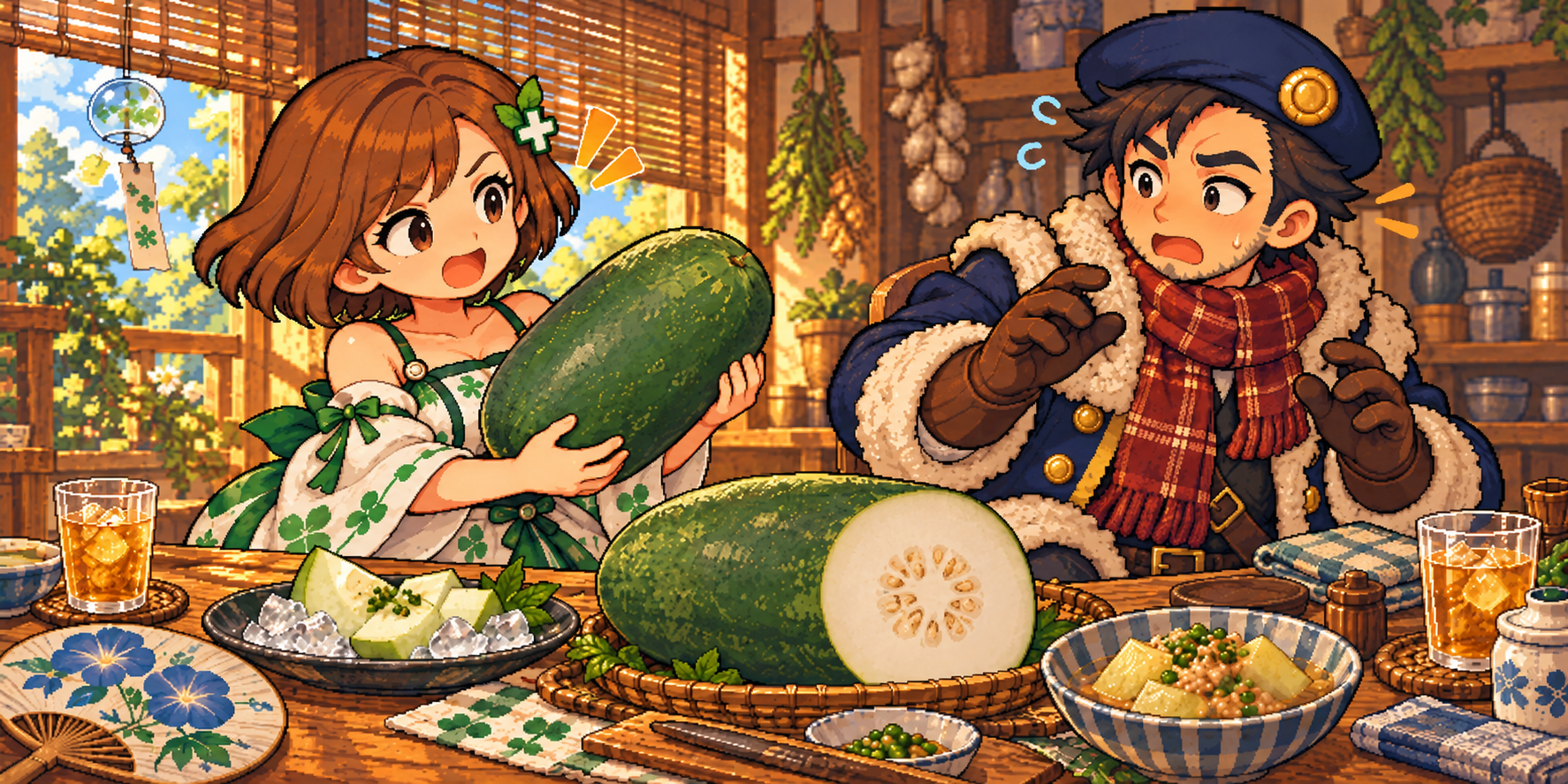 冬瓜の食材紹介イラスト