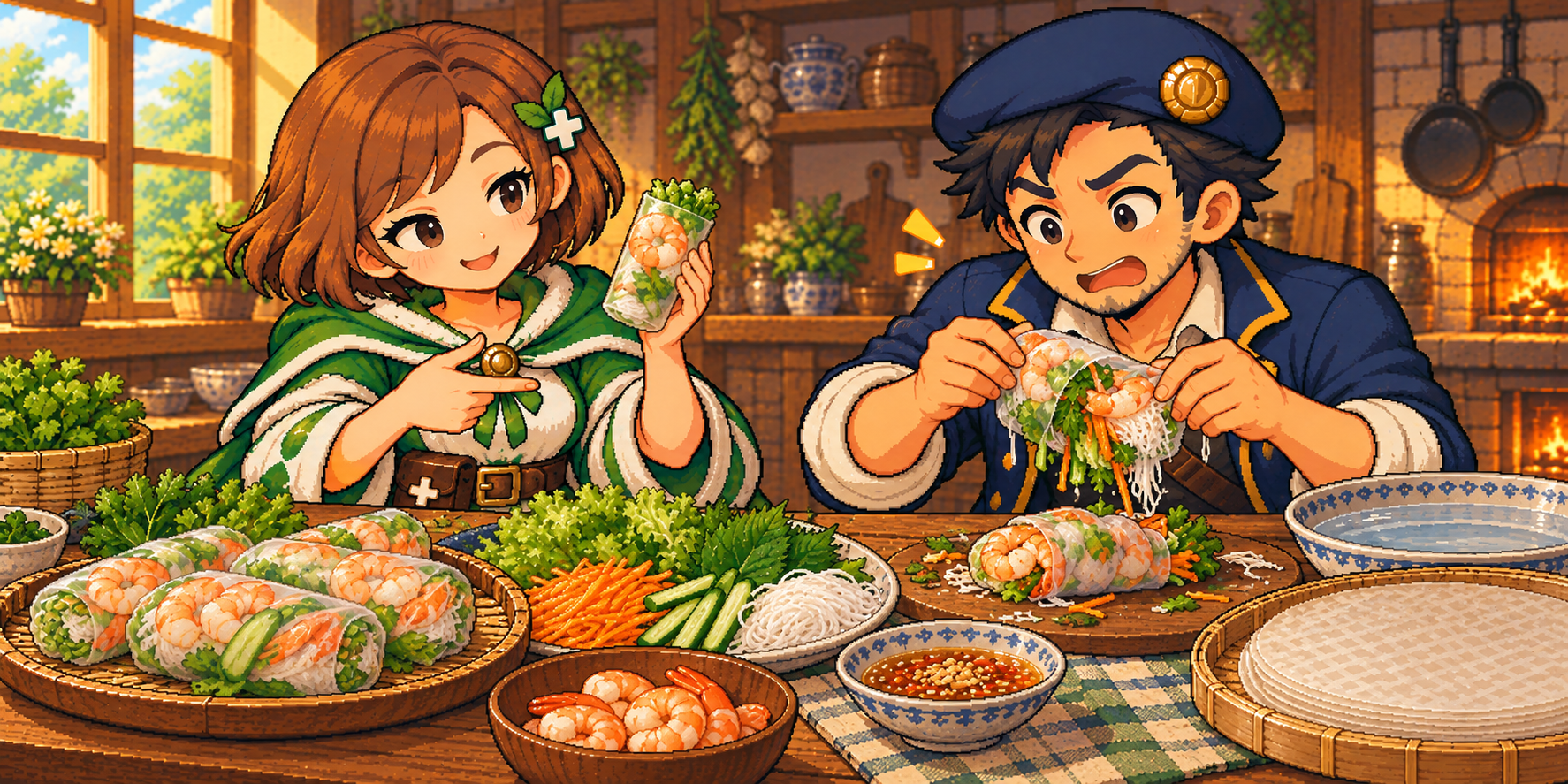 ライスペーパーの食材紹介イラスト