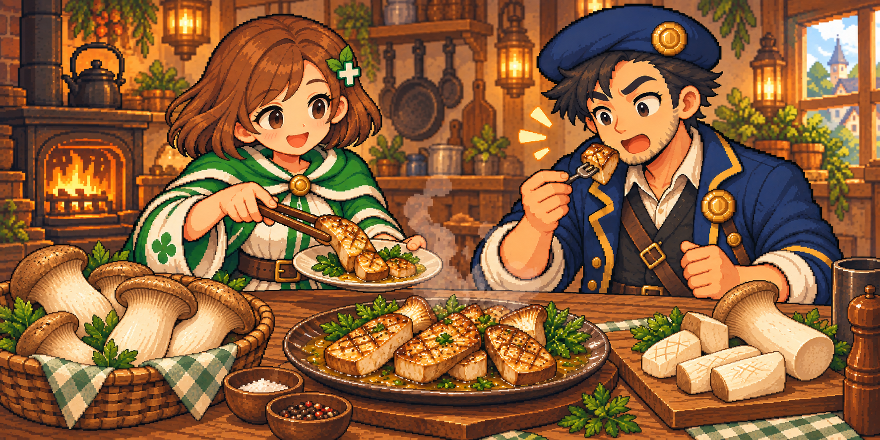エリンギの食材紹介イラスト
