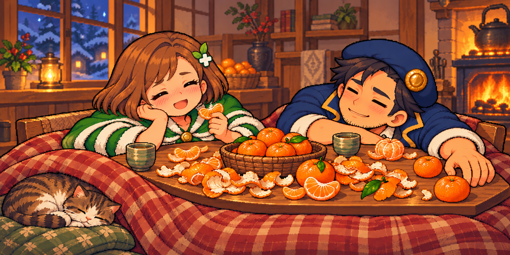 温州みかんの食材紹介イラスト