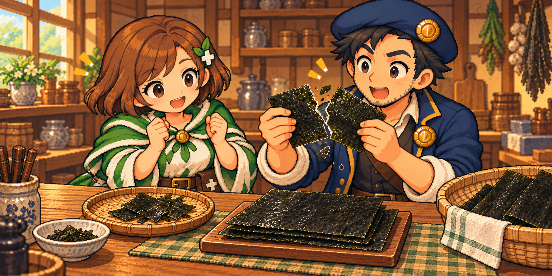 焼きのりの食材紹介イラスト