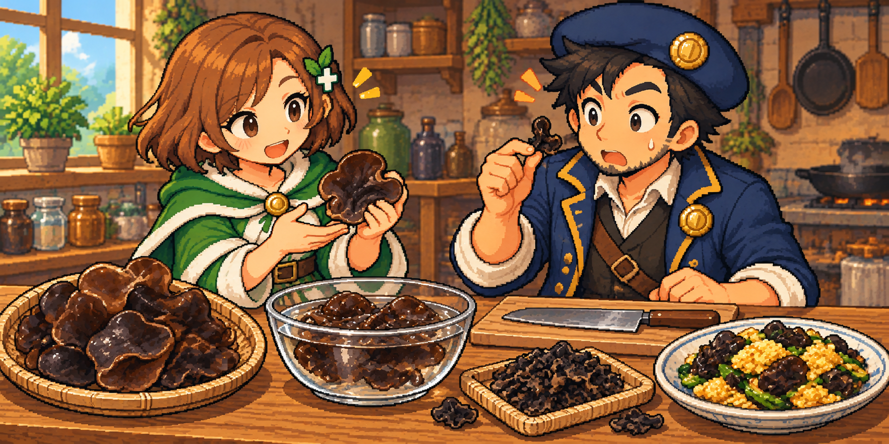 乾燥きくらげの食材紹介イラスト