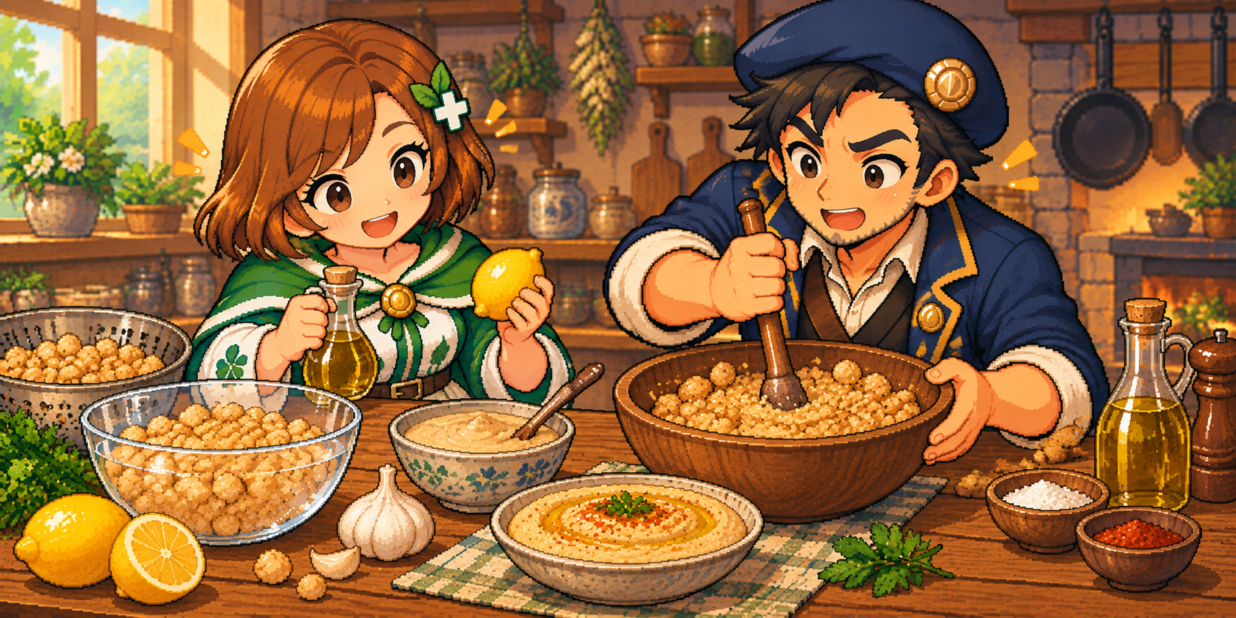 水煮ひよこ豆の食材紹介イラスト