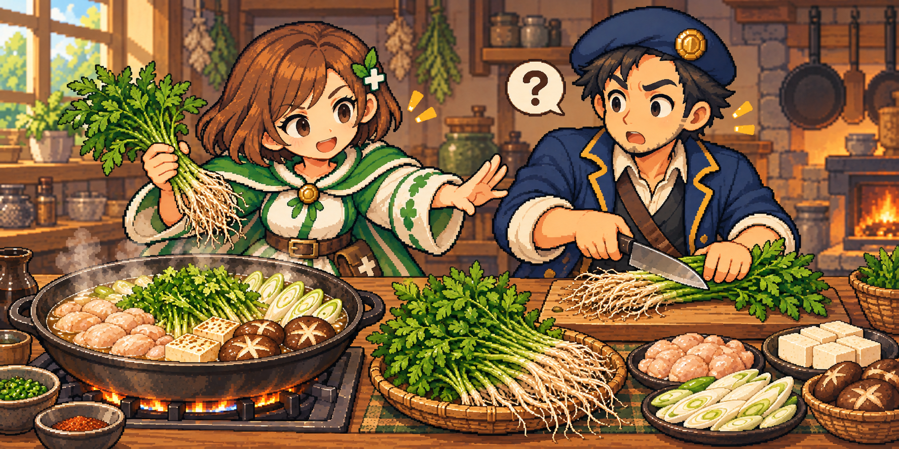 せりの食材紹介イラスト