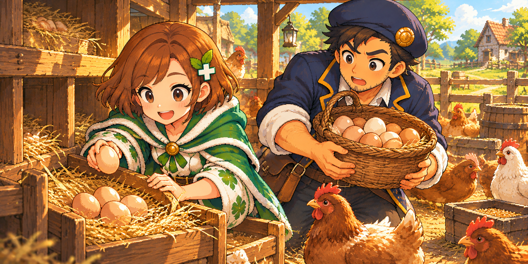 鶏卵の食材紹介イラスト