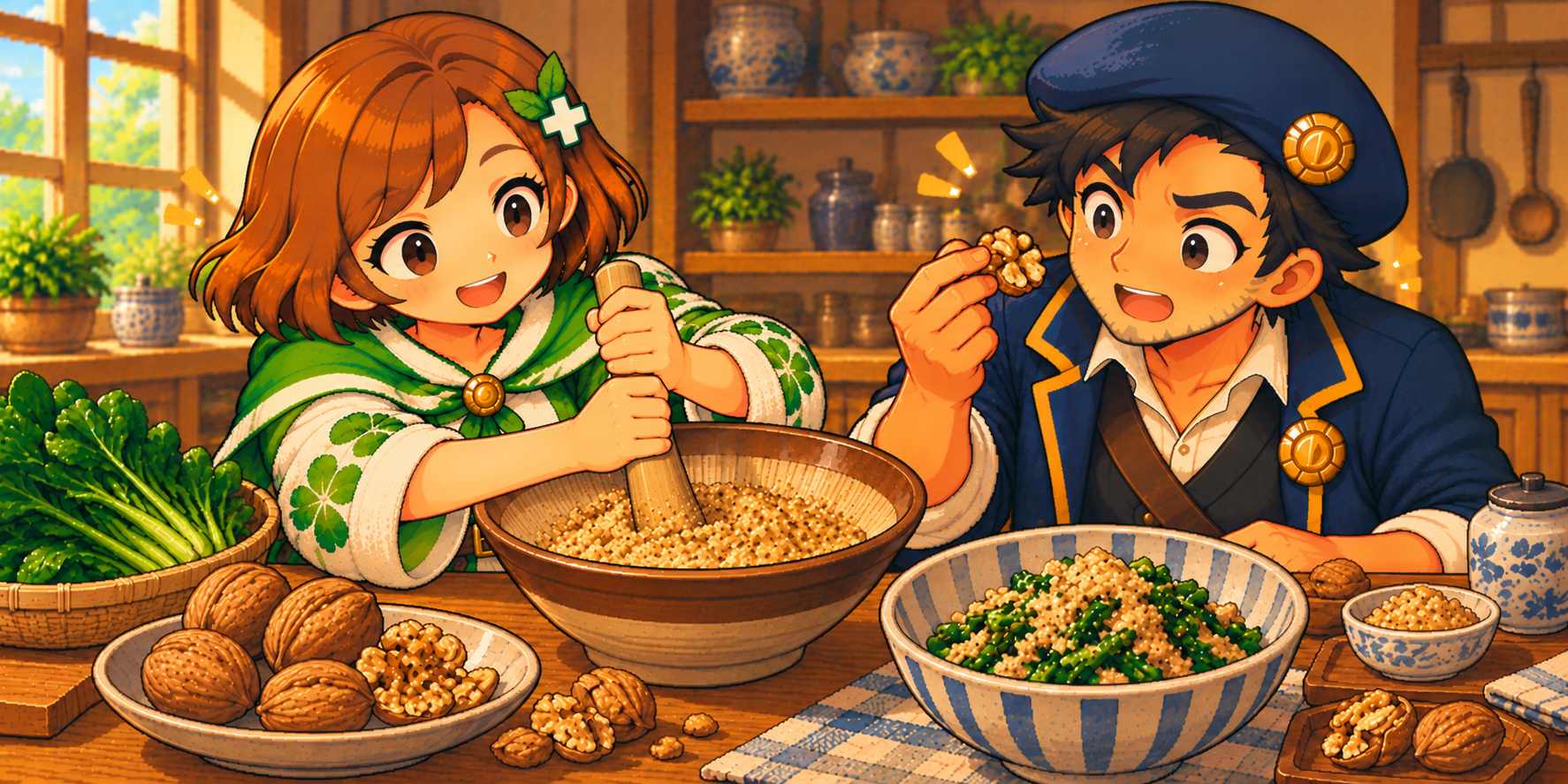 くるみ（無塩・無油）の食材紹介イラスト